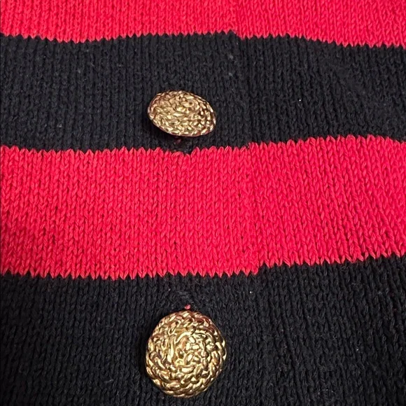 ZARA Striped Cardigan with Gold Buttons - Picture 4 of 9